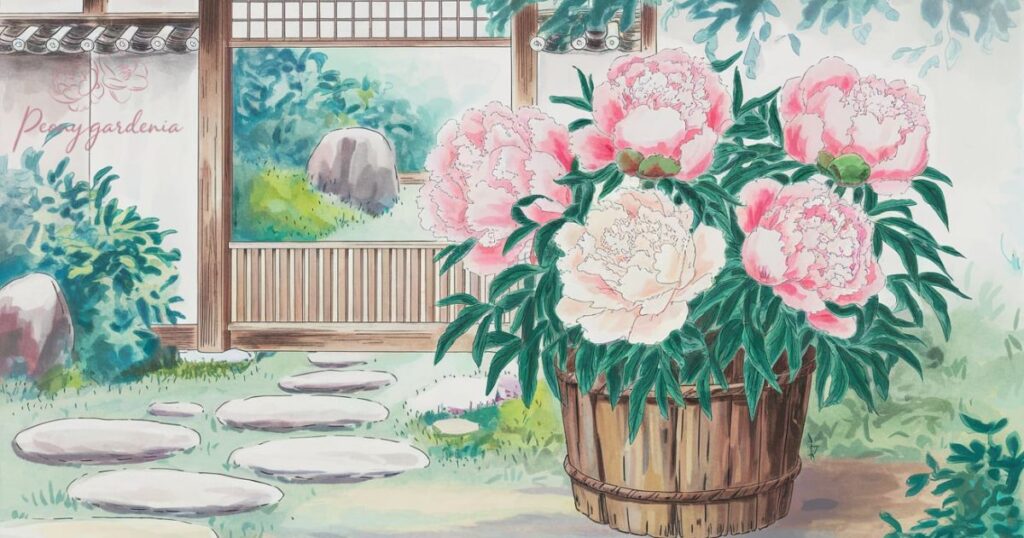 Japanese Peonies in Art and Design