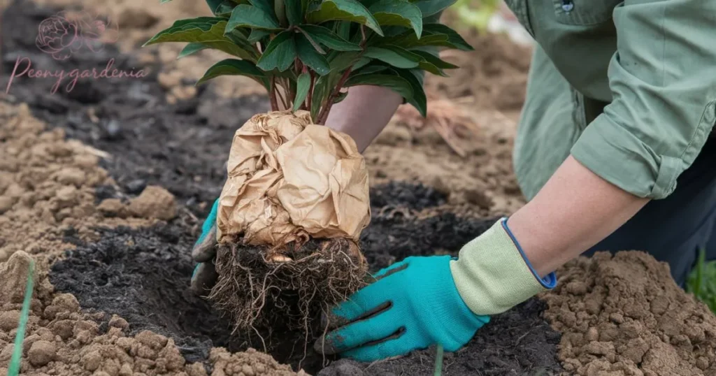 how to plant peony roots 