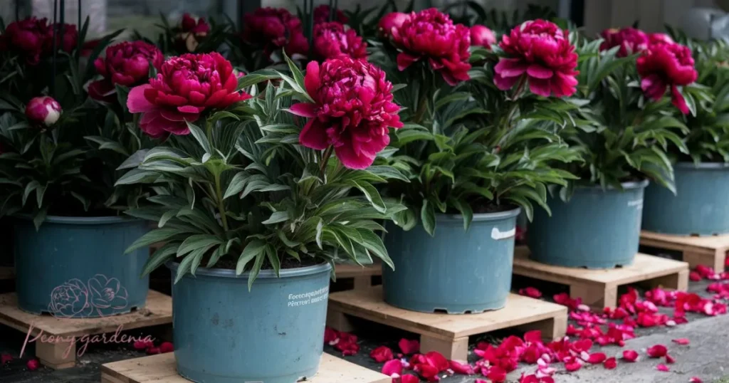 Overwintering Peonies in Containers