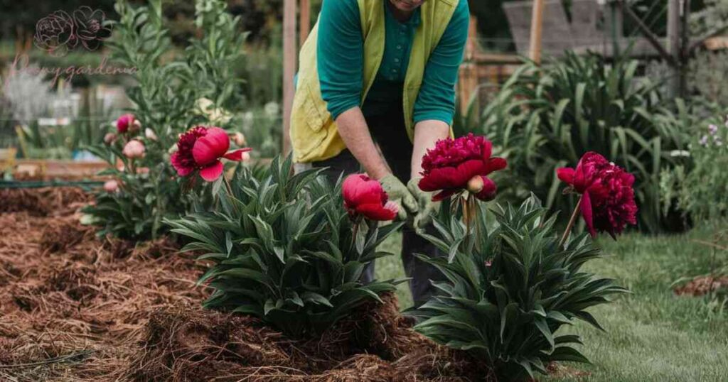 preparing to divide peonies