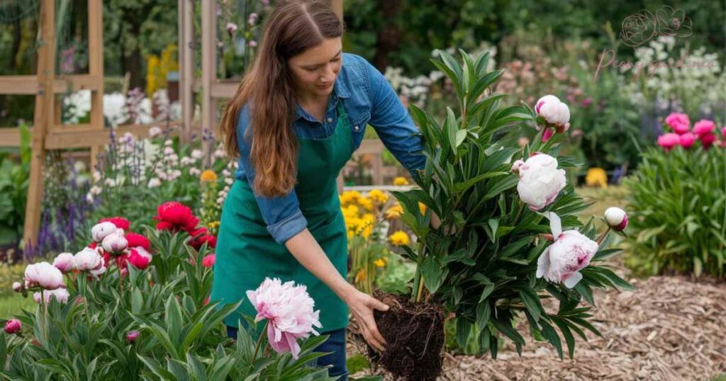 preparing to plant peonies 