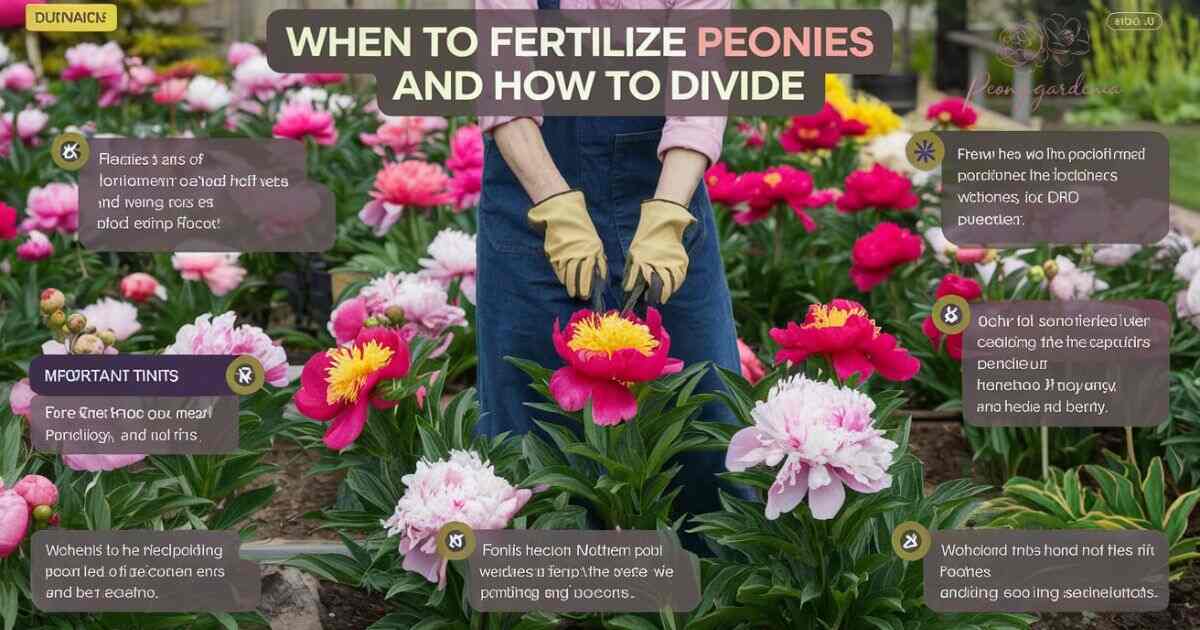 When to fertilize peonies and How to Divide 