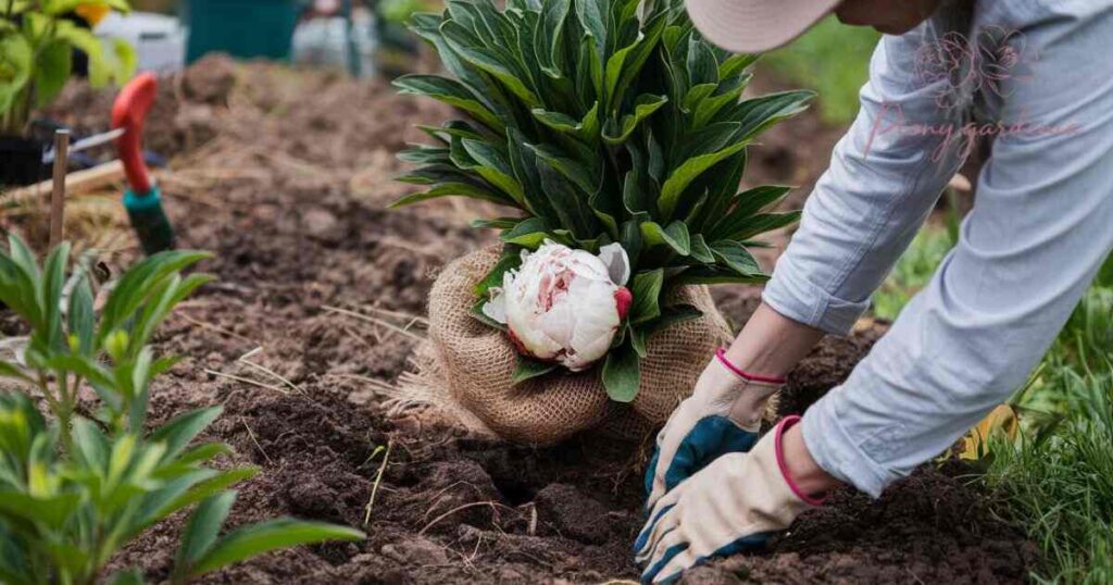 when to plant peony roots 