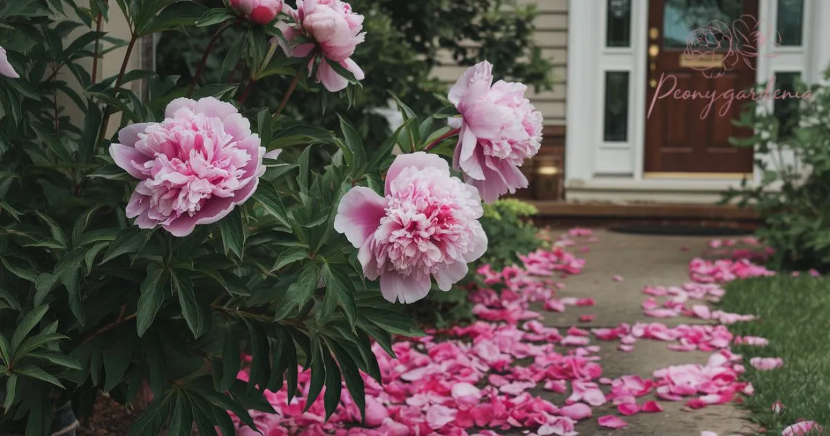 can i plant peony near house