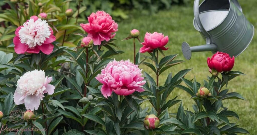 Watering Peonies in Different Growth Stages