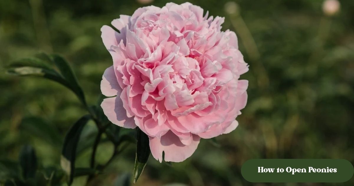 How to Open Peonies